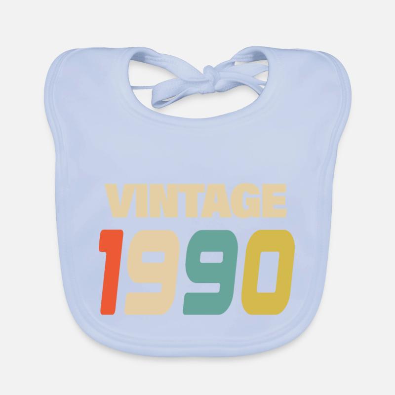 1990 Vintage Retro Classic 1990 Organic Baby Bibs