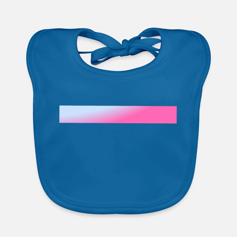 Balken Blau & Pinker Farbverlauf Baby Bio-Lätzchen