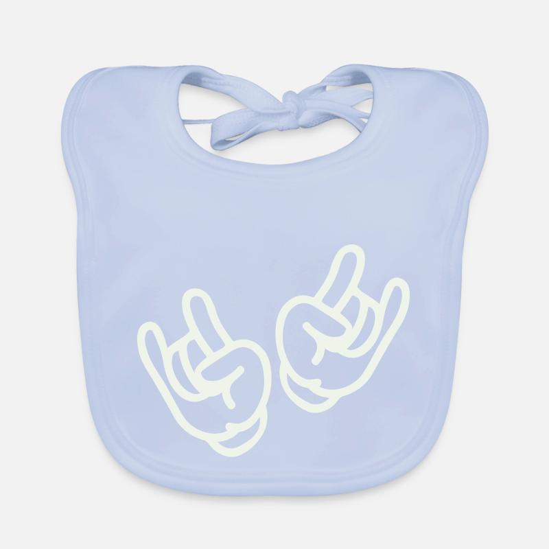 rock hand 2 Baby Bio-Lätzchen