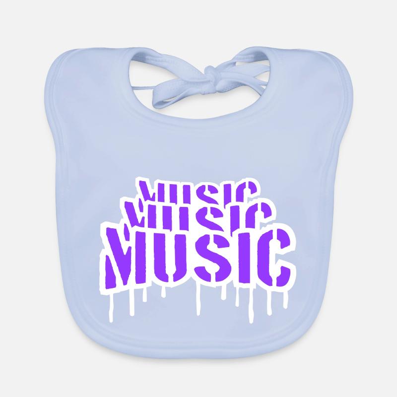 Muziek Graffiti Spray Stamp Muziek Saying Drops Bio-slabbetje voor baby's