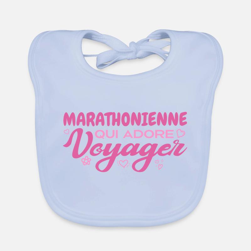Marathonienne globe-trotteuse passionnée de voyage Bavoir bio Bébé