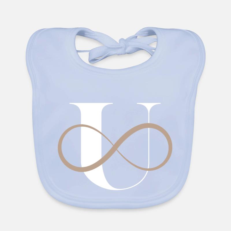 Unendlicher Buchstabe u Baby Bio-Lätzchen