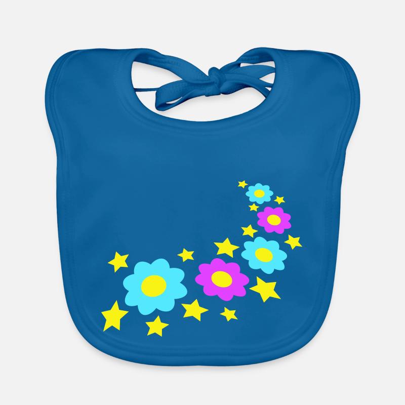 Beaucoup de fleurs colorées belle conception de motif décoratif Bavoir bio Bébé