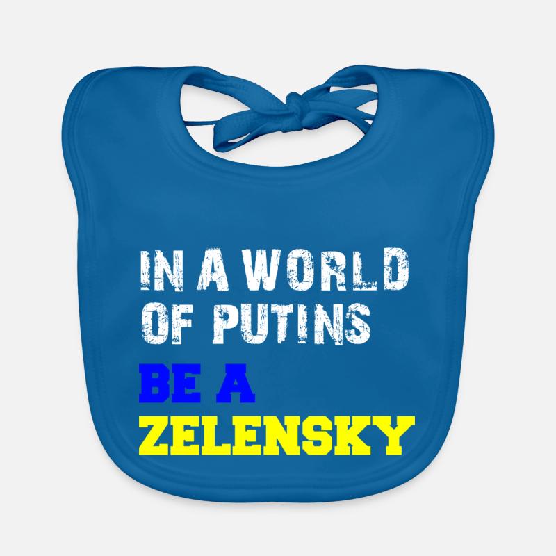 Dans un monde de Poutine, soyez un Zelensky Bavoir bio Bébé
