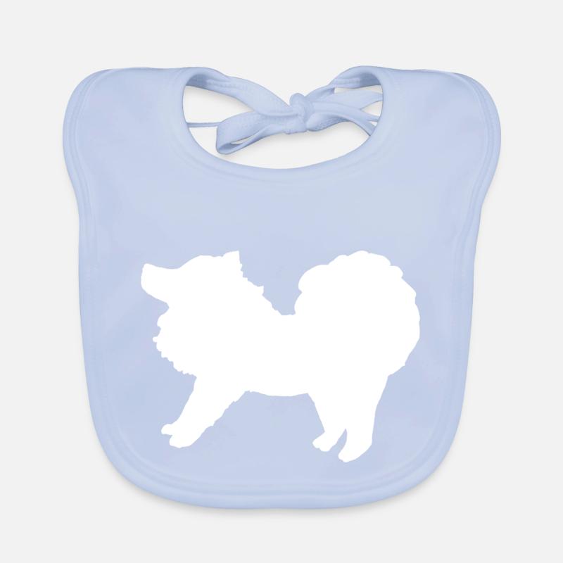 Spitz weiß Baby Bio-Lätzchen