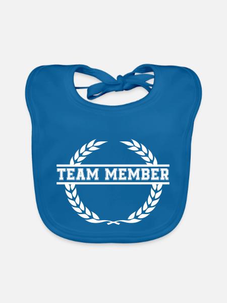 kranz team member - Baby Bio-Lätzchen - Pfauenblau - Vorne