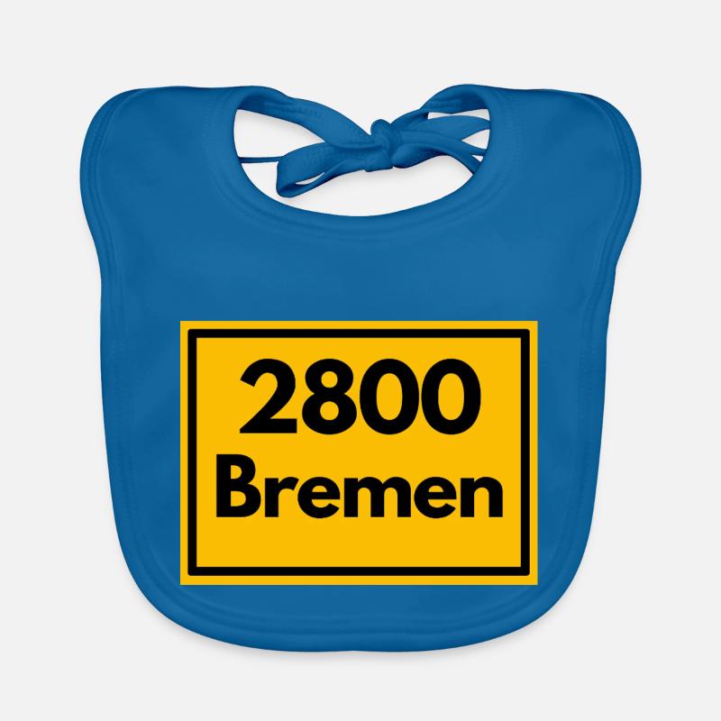 Panneau de lieu - puis rétro ancien code postal 2800 BREMEN Bavoir bio Bébé