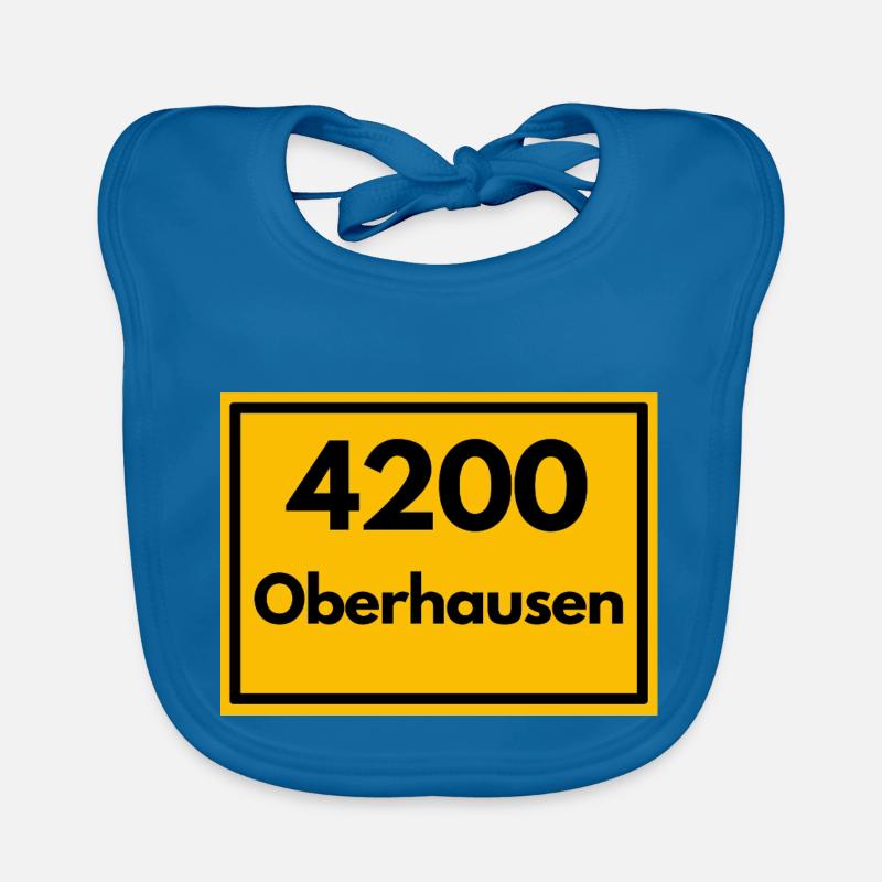 Panneau de lieu - puis rétro ancien code postal 4200 OBERHAUSEN Bavoir bio Bébé