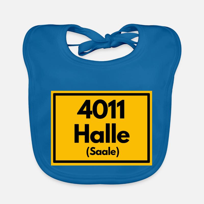Panneau de lieu - puis rétro ancien code postal 4011 HALLE Bavoir bio Bébé