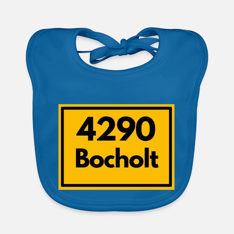 Panneau de la ville - puis rétro ancien code postal 4290 BOCHOLT Bavoir bio Bébé