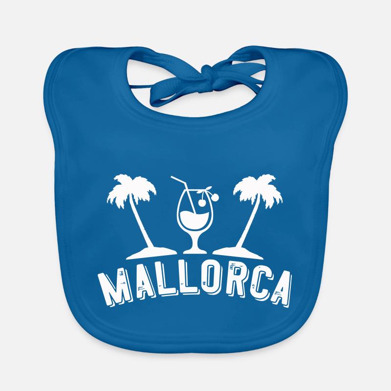 mallorca 1 - Baby Bio-Lätzchen - Pfauenblau