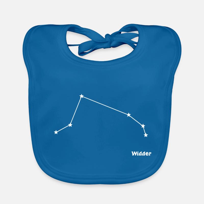 Sternzeichen Widder - Baby Bio-Lätzchen - Pfauenblau