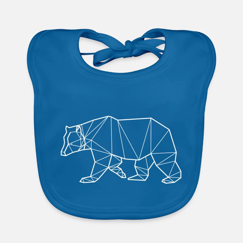 White Bear - Animal Prism Organic Baby Bibs