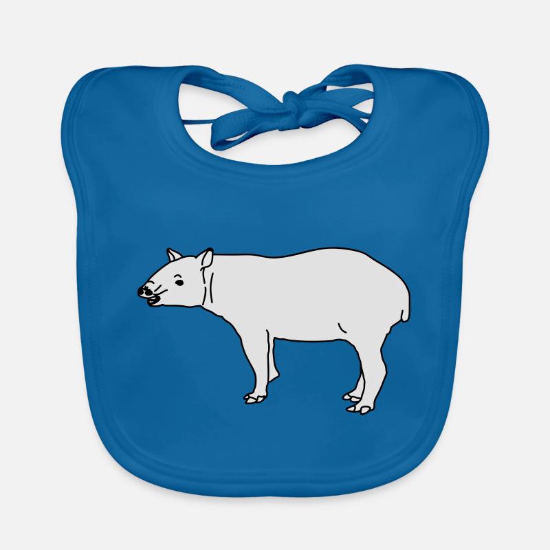Tapir - Bavoir bio Bébé - bleu paon