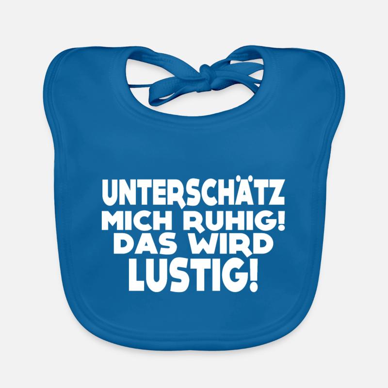 Das wird lustig! - Baby Bio-Lätzchen - Pfauenblau