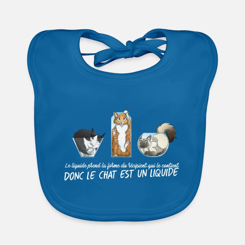 Chat Liquide - Blanc Bavoir bio Bébé