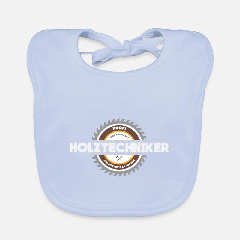 Holztechniker Beruf - Geschenk Baby Bio-Lätzchen