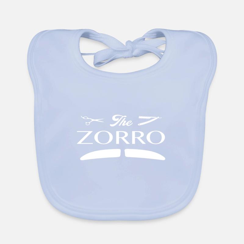Zorro Moustache Bart Shirt - Geschenk Baby Bio-Lätzchen