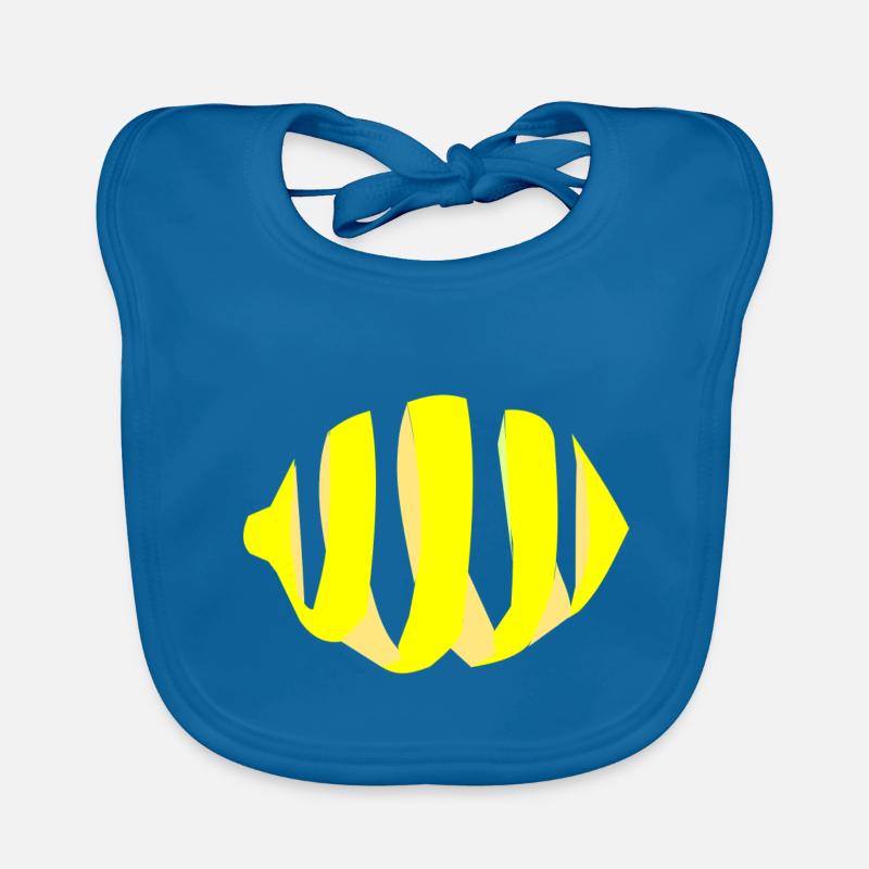 fruits de fruits de zeste de citron idée cadeau aigre - Bavoir bio Bébé - bleu paon