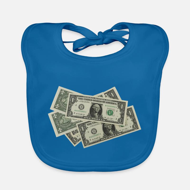 Geld - Dollar - Bargeld Baby Bio-Lätzchen