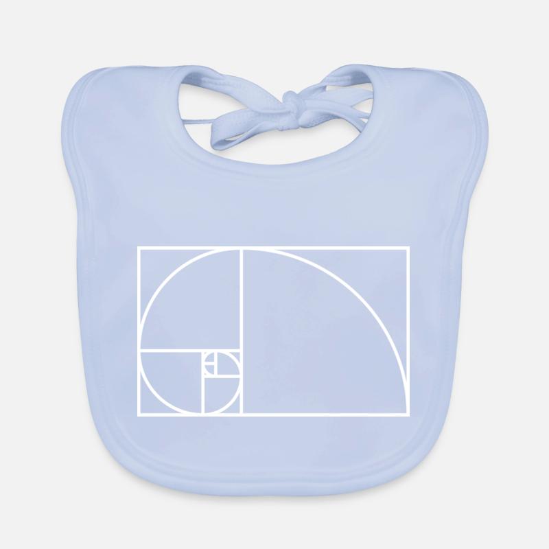 idée cadeau fibonacci mathématiques spirale Nerd Bavoir bio Bébé