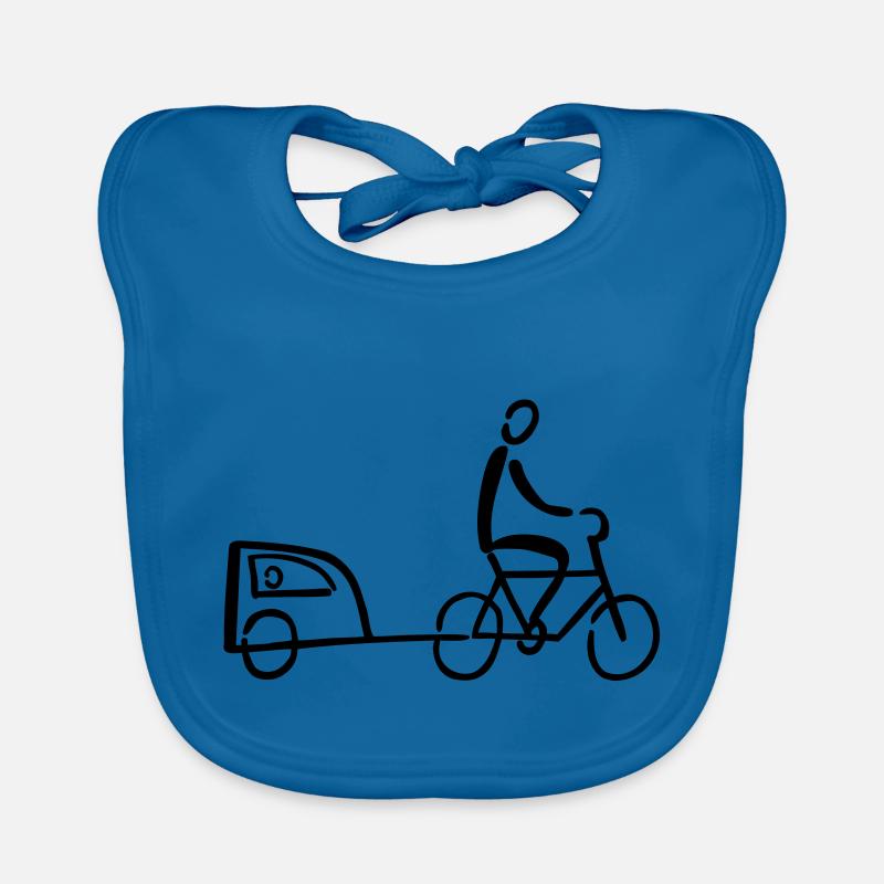 Remorque Vélo - Bavoir bio Bébé - bleu paon
