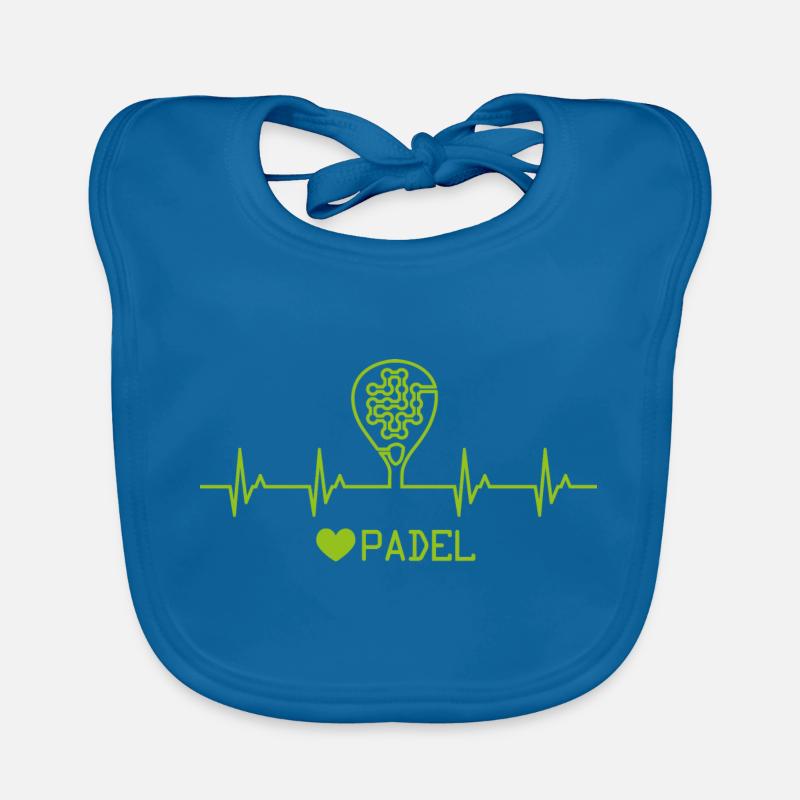 padel bat v2 - Bavoir bio Bébé - bleu paon