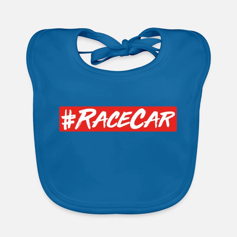 Racecar - Bavoir bio Bébé - bleu paon