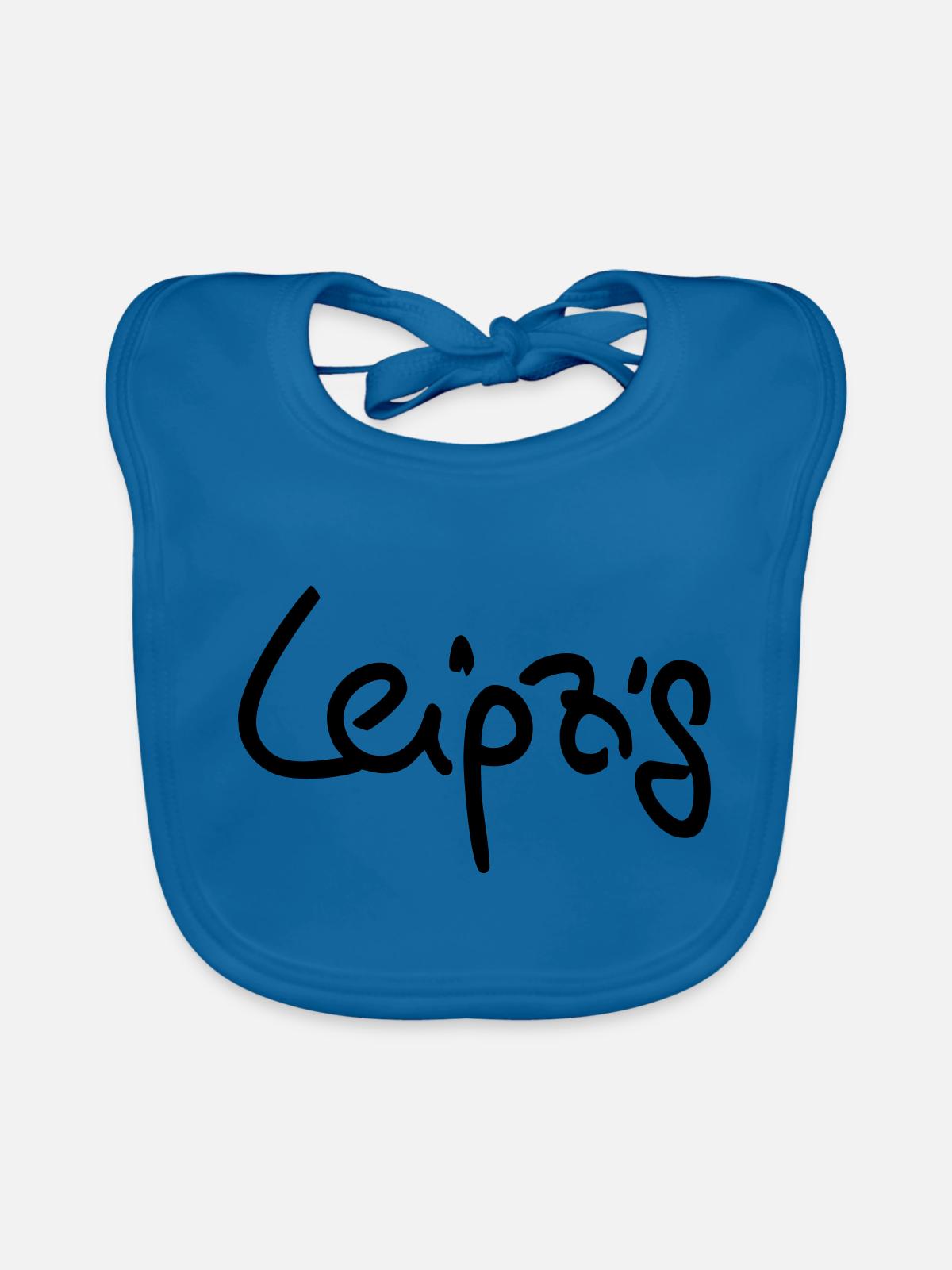 Leipzig - Baby Bio-Lätzchen - Pfauenblau - Vorne