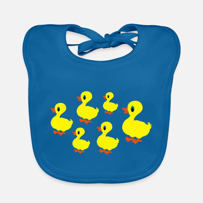 canard - Bavoir bio Bébé - bleu paon