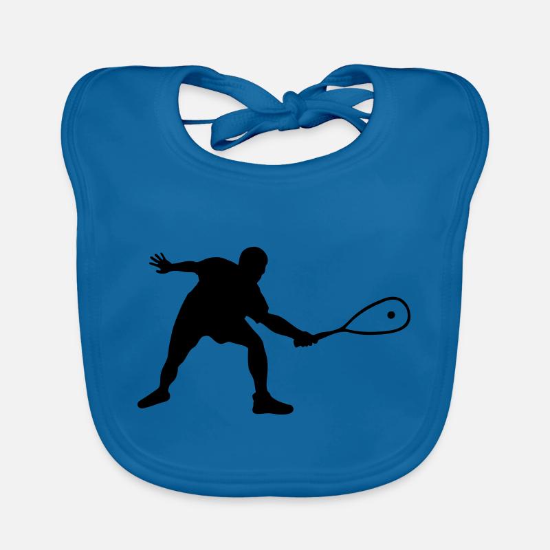 squash player vector drawing Organic Baby Bibs