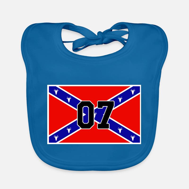 General Lee 07 - Bavoir bio Bébé - bleu paon