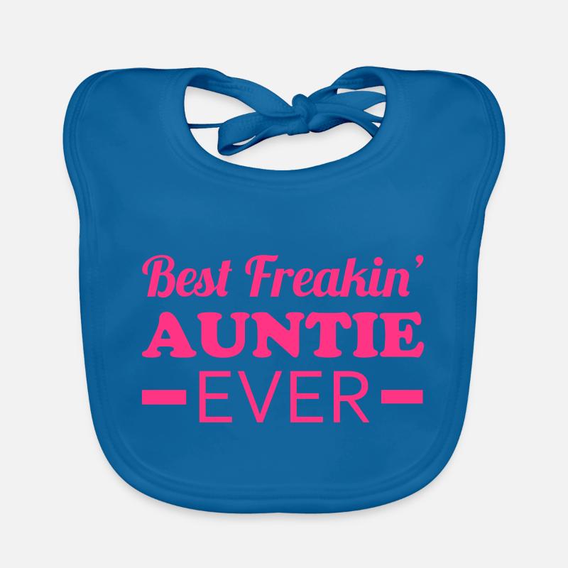 Auntie - Bavoir bio Bébé - bleu paon