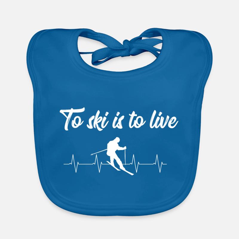 Skier saying Organic Baby Bibs