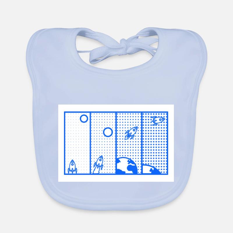 Dotty Rocket ausziehen Baby Bio-Lätzchen