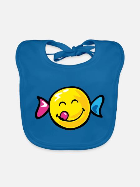 Smiley Sweety - Baby Bio-Lätzchen - Pfauenblau