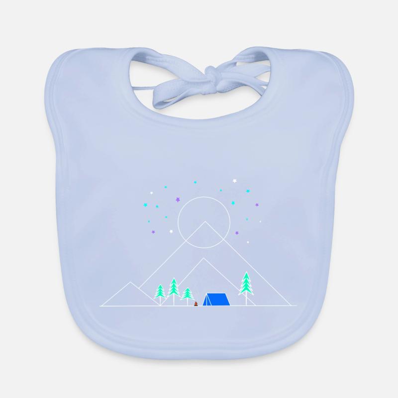 Camping mountains Organic Baby Bibs