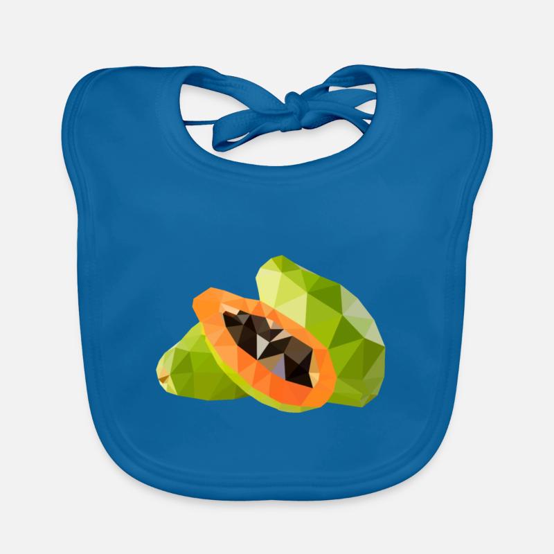 Low Poly Papaya Baby Bio-Lätzchen