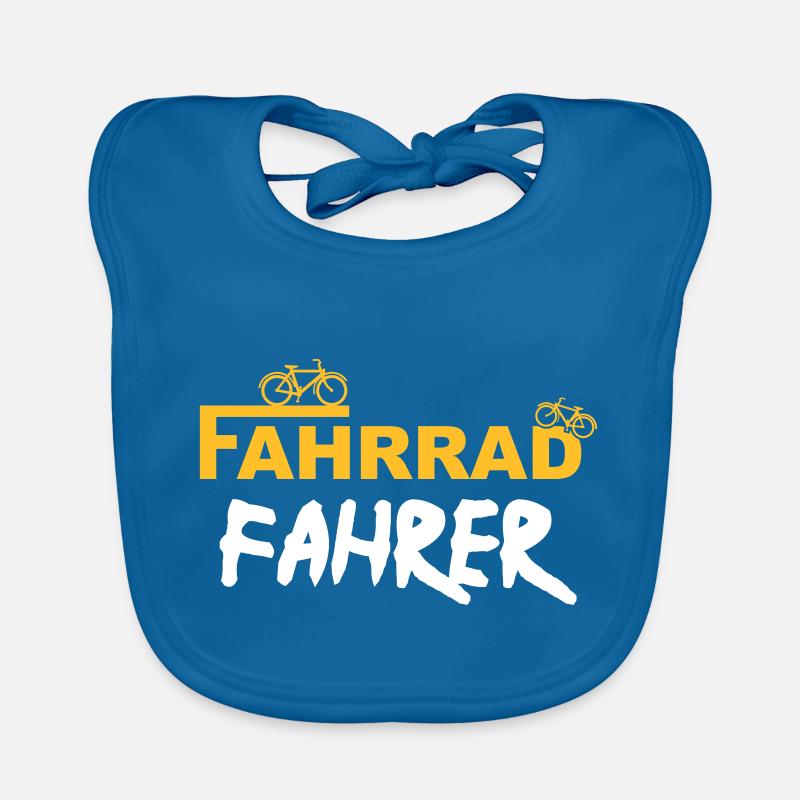 Fahrradfahrer - Baby Bio-Lätzchen - Pfauenblau