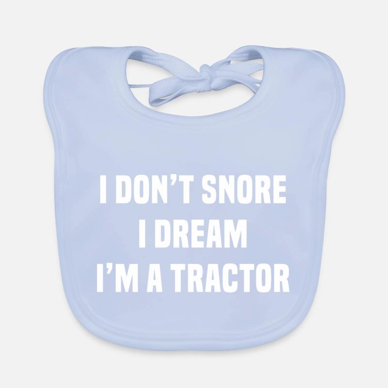 Ich schnarche nicht, ich bin ein Traktor Baby Bio-Lätzchen