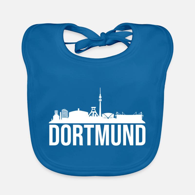 dortmund white - Bavoir bio Bébé - bleu paon