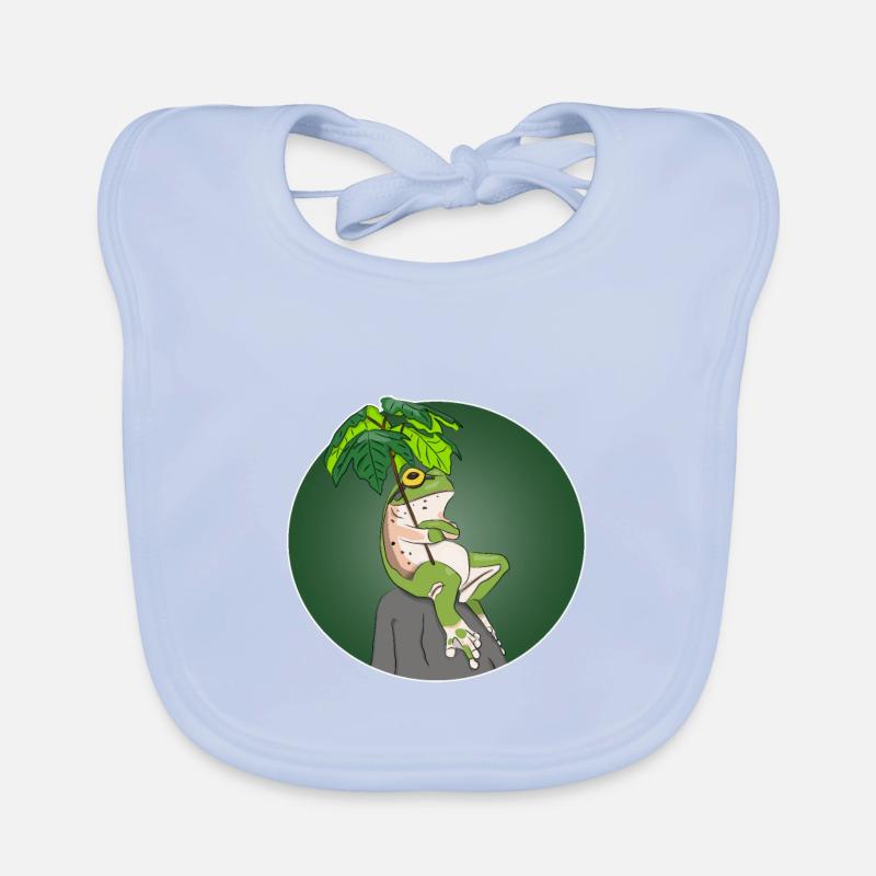 Funny frog bande dessin animé chill relax keep calm Bavoir bio Bébé