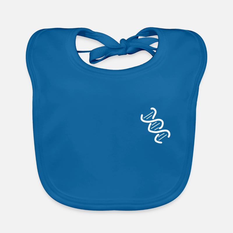 ADN génétique - Bavoir bio Bébé - bleu paon