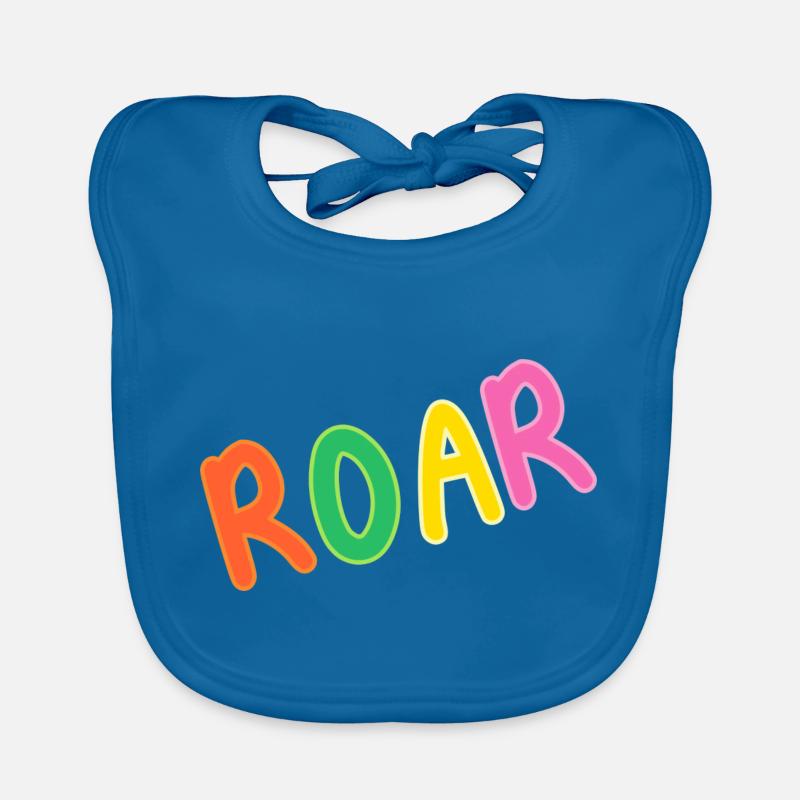 Roar Text Organic Baby Bibs