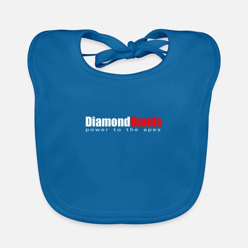 Diamond Hands White Bavoir bio Bébé