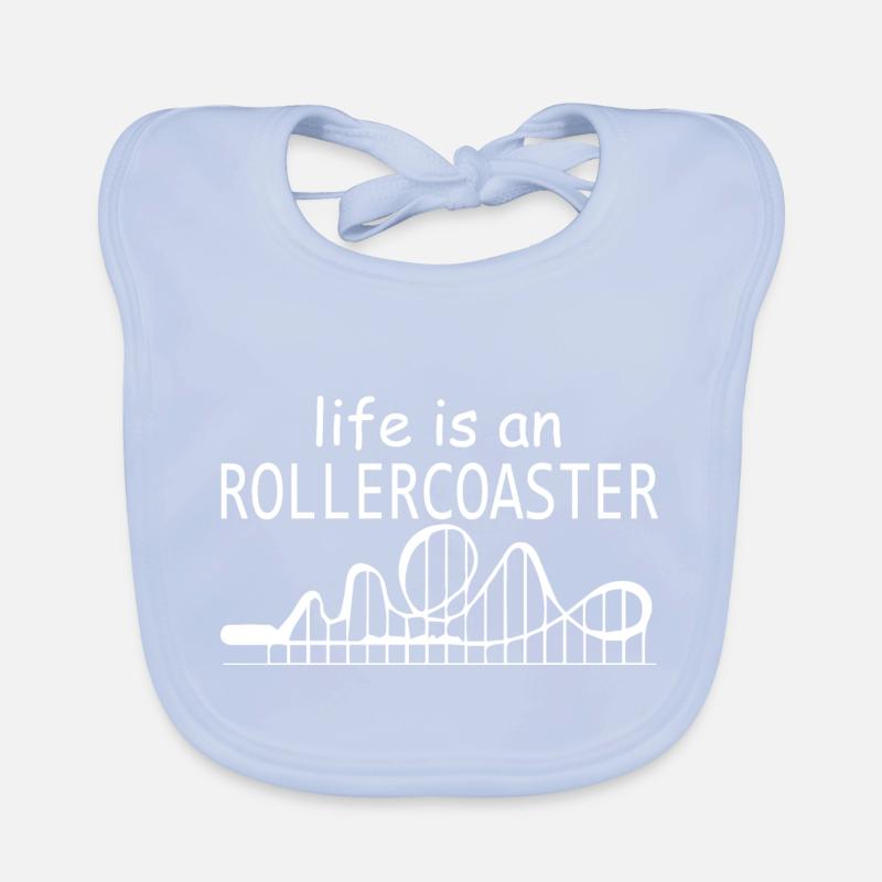 Rollercoaster Achterbahn Baby Bio-Lätzchen