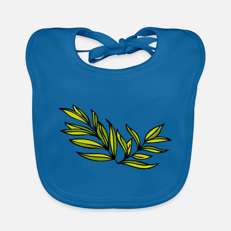 leaf plug leaves Organic Baby Bibs