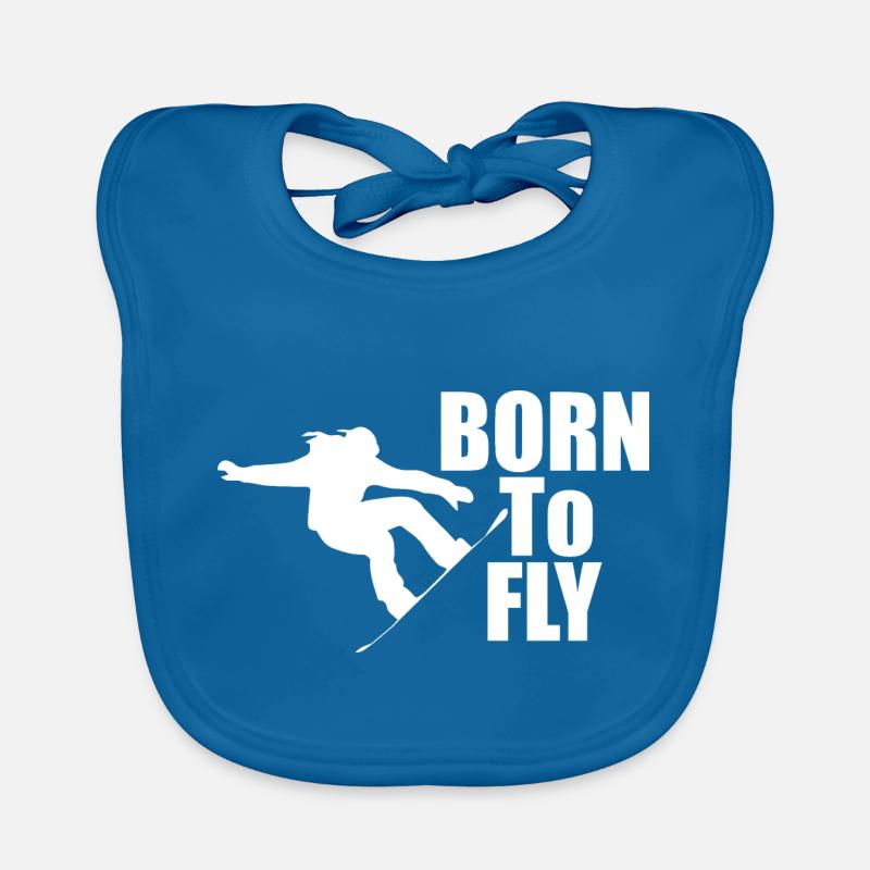 Snowboard Snowboarder Baby Bio-Lätzchen