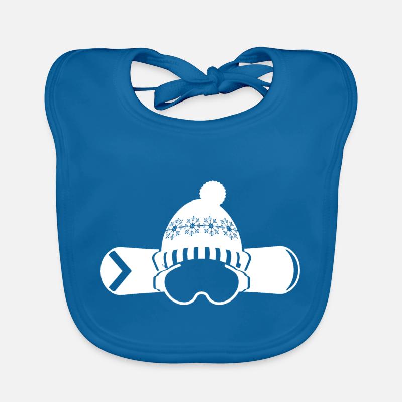 Snowboard Snowboarder Baby Bio-Lätzchen