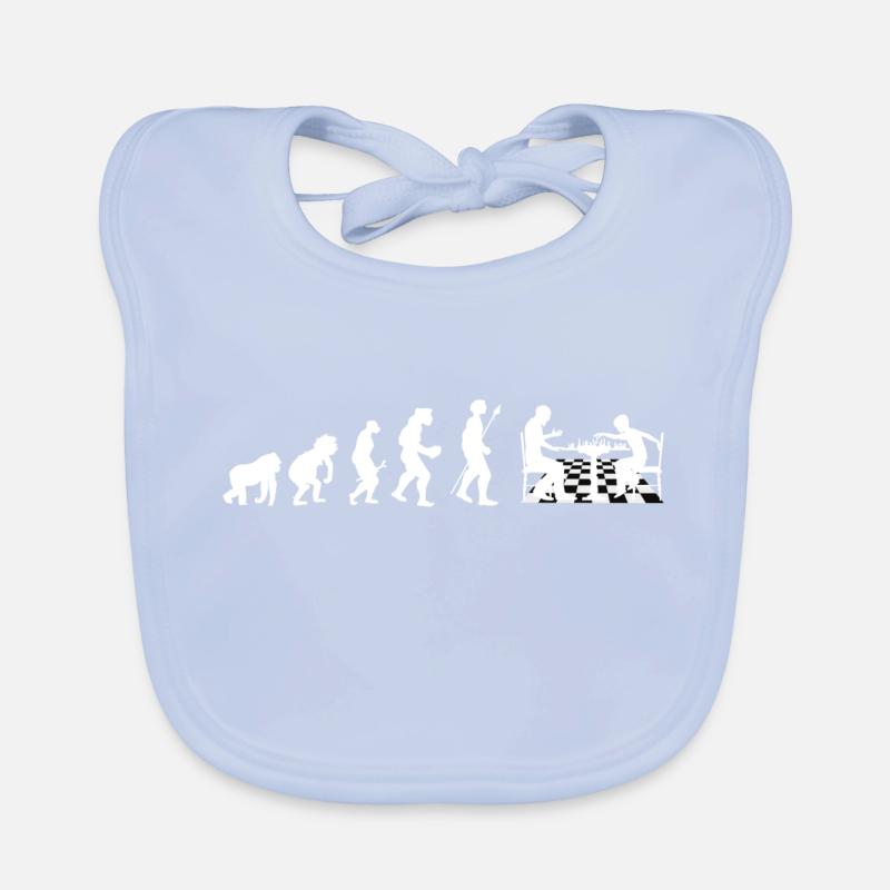 Evolution jeux d'échecs Bavoir bio Bébé